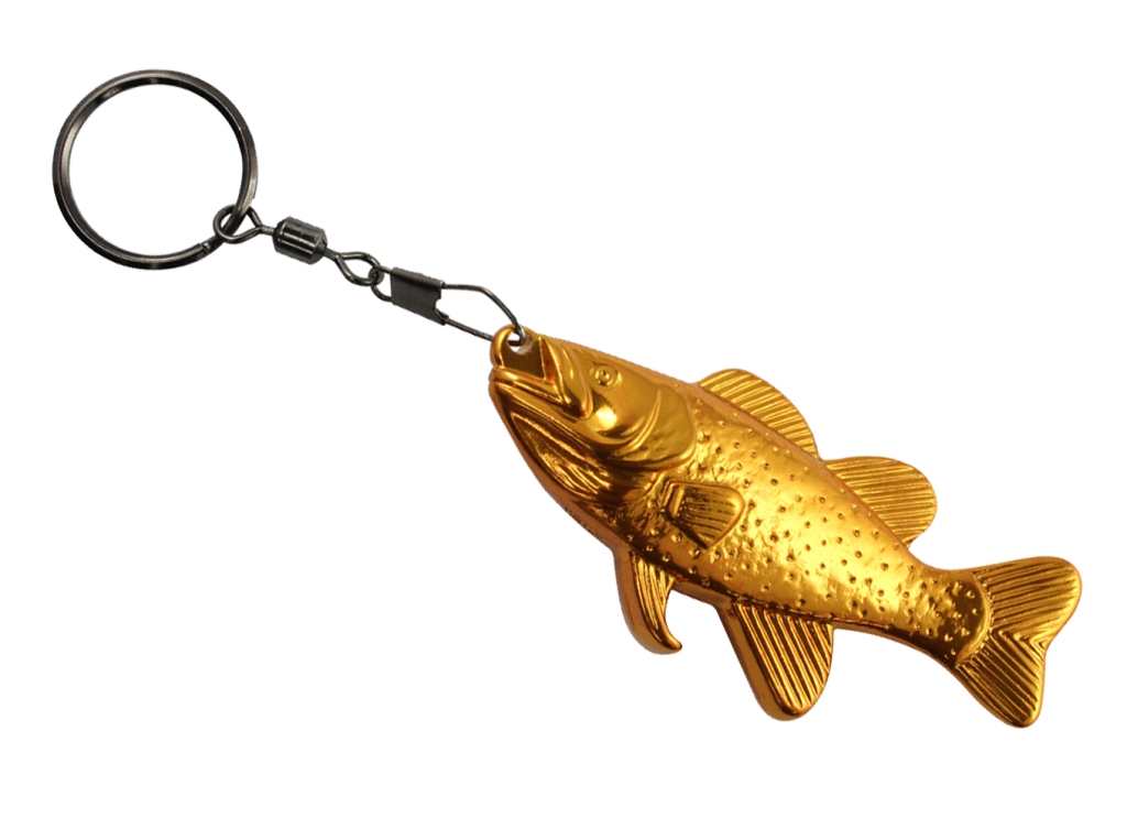 Boutons De Manchette Vintage - Motif Poisson Bass - Or